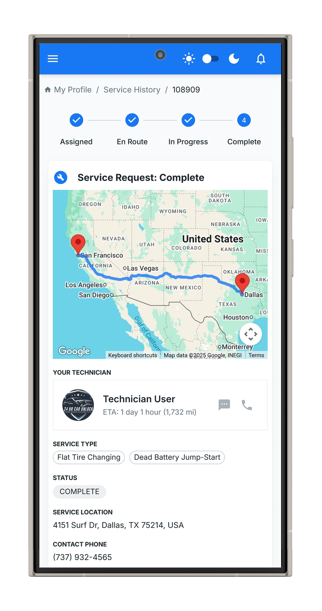 AmeniLink app screenshot